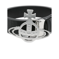 LINE ORB BUCKLE BELT/SILVER BLACK
