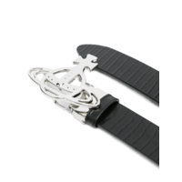 LINE ORB BUCKLE BELT/SILVER BLACK