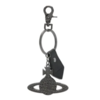 VIVIENNE WESTWOOD HAMMERED ORB GUNMETAL BLACK SAFFIANO