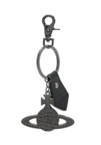 VIVIENNE WESTWOOD hammered orb gunmetal black saffiano VIVIENNE WESTWOOD hammered orb gunmetal black saffiano