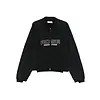 MARTINE ROSE SHRUNKEN ZIP UP CREW BLACK WASHED BLACK ROSE