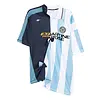MARTINE ROSE COLLAGE FOOTBALL TOP BLUE STRIPE
