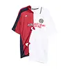 MARTINE ROSE COLLAGE FOOTBALL TOP WHITE BURGUNDY