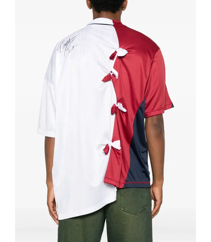 COLLAGE FOOTBALL TOP WHITE BURGUNDY