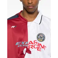 COLLAGE FOOTBALL TOP WHITE BURGUNDY