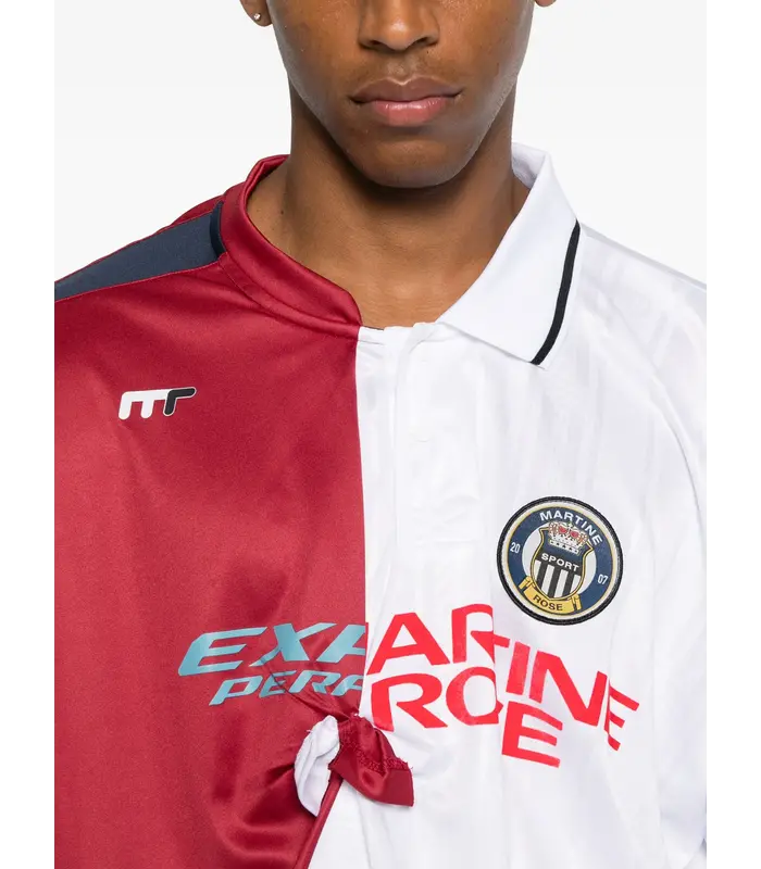 COLLAGE FOOTBALL TOP WHITE BURGUNDY