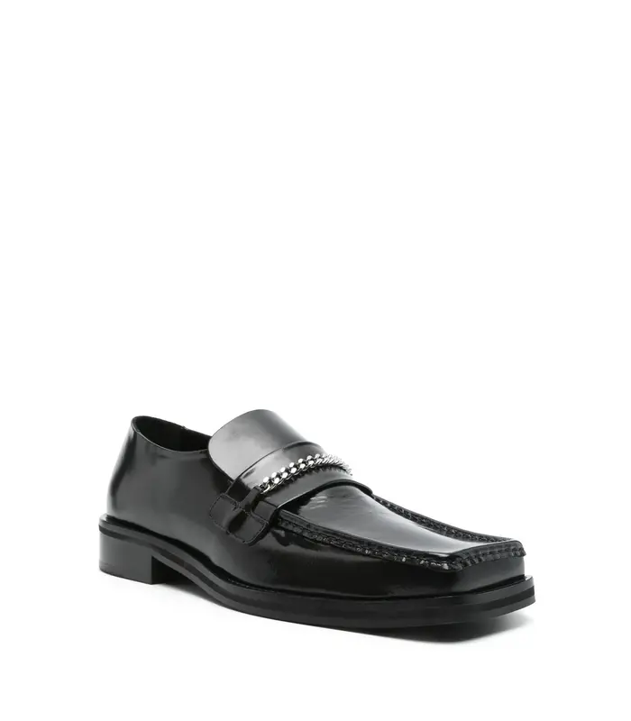 SQUARE TOE LOAFER MENS BLACK