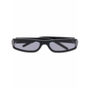 RICK OWENS SUNGLASSES FOG BLACK TEMPLE/BLACK LENS