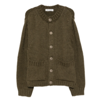 OVER CARDIGAN OLIVE MEGA ALPACA WOOL