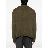 OVER CARDIGAN OLIVE MEGA ALPACA WOOL
