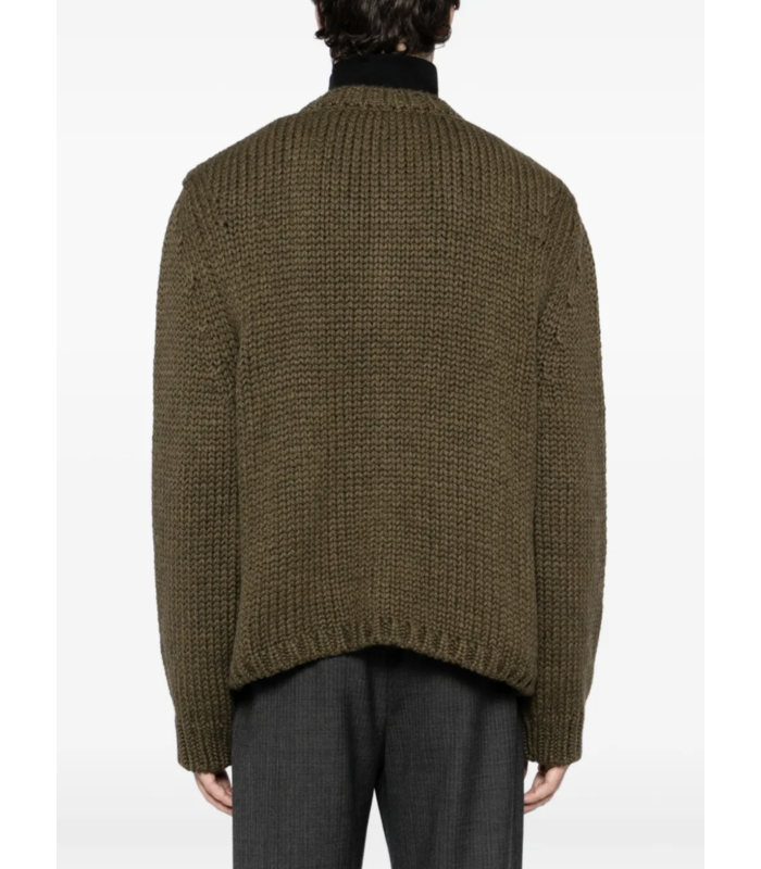 OVER CARDIGAN OLIVE MEGA ALPACA WOOL