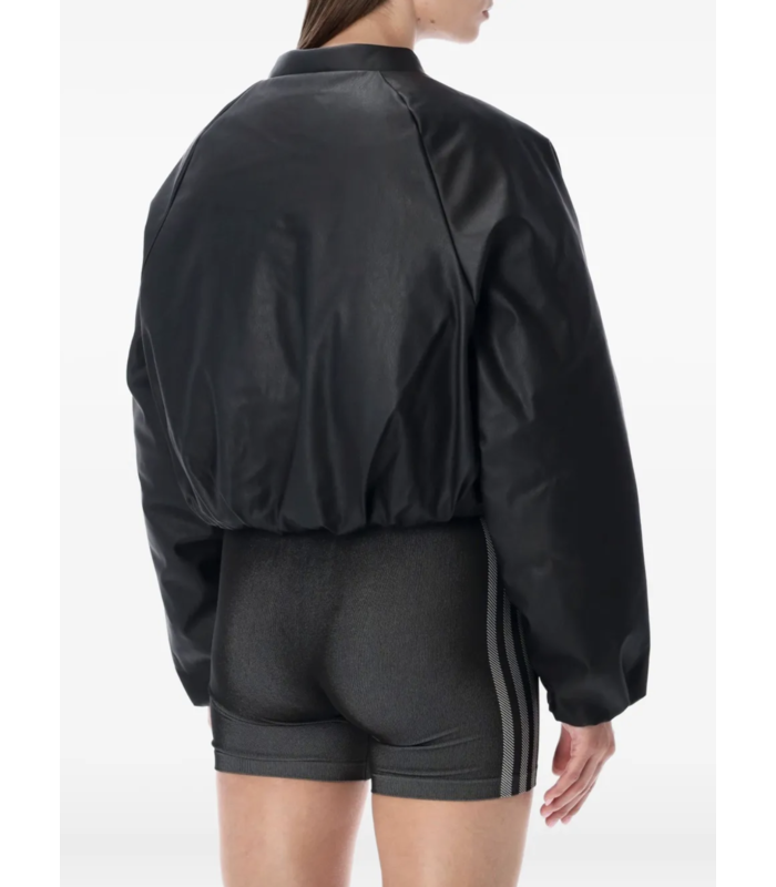 PLEATHER BOMBER BLACK