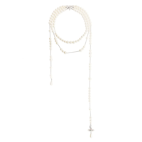 BROKEN PEARL NECKLACE PLATINUM PEARL MULTI