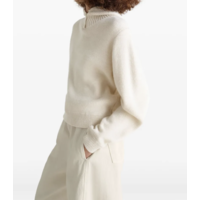 SWEATER WITH HOOD LIGHT CREAM