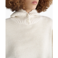 SWEATER WITH HOOD LIGHT CREAM