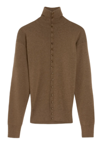 LEMAIRE buttoned fitted cardigan havana LEMAIRE buttoned fitted cardigan havana