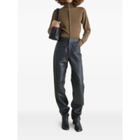 BUTTONED FITTED CARDIGAN HAVANA