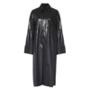MAISON MARGIELA COATED TRENCH COAT BLACK