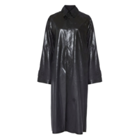COATED TRENCH COAT BLACK