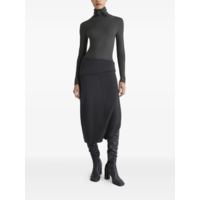 FOULARD TOP WITH PATCHS COAL