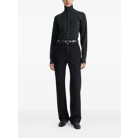 BUTTONED FITTED CARDIGAN ANTHRACITE MELANGE