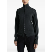 BUTTONED FITTED CARDIGAN ANTHRACITE MELANGE