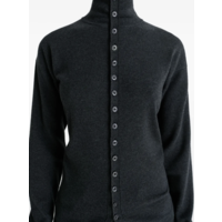 BUTTONED FITTED CARDIGAN ANTHRACITE MELANGE