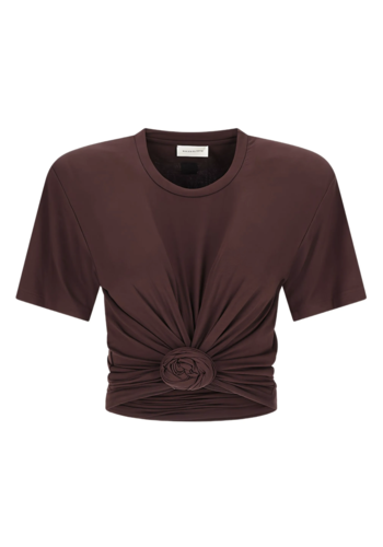 MAGDA BUTRYM knotted t-shirt brown MAGDA BUTRYM knotted t-shirt brown