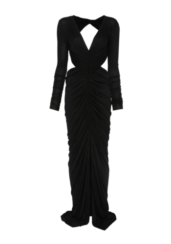 RICK OWENS LILIES poppy ls gown black RICK OWENS LILIES poppy ls gown black