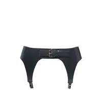 LEATHER GARTER BELT NAVY