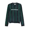 MARTINE ROSE SPORTY LOGO CREW NECK GREEN NAVY