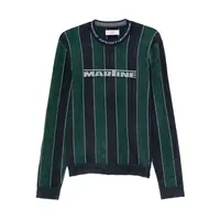 SPORTY LOGO CREW NECK GREEN NAVY