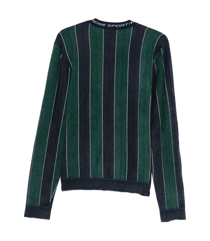 SPORTY LOGO CREW NECK GREEN NAVY