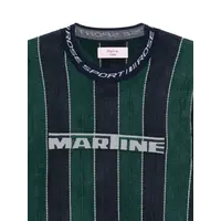 SPORTY LOGO CREW NECK GREEN NAVY