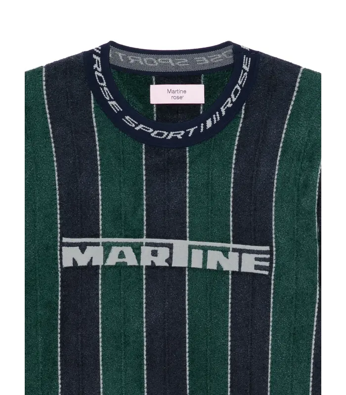 SPORTY LOGO CREW NECK GREEN NAVY