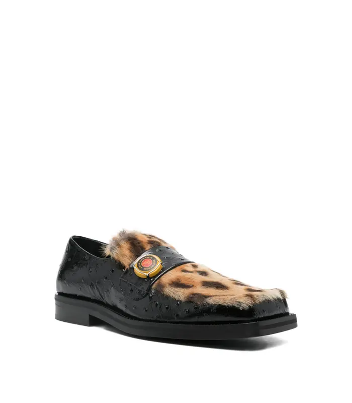 CHAMPAGNE CAP SQUARE TOE LOAFER BLACK