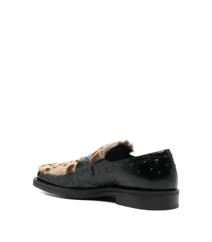 CHAMPAGNE CAP SQUARE TOE LOAFER BLACK