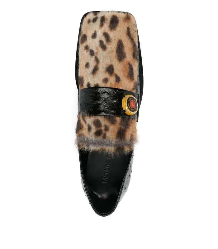 CHAMPAGNE CAP SQUARE TOE LOAFER BLACK