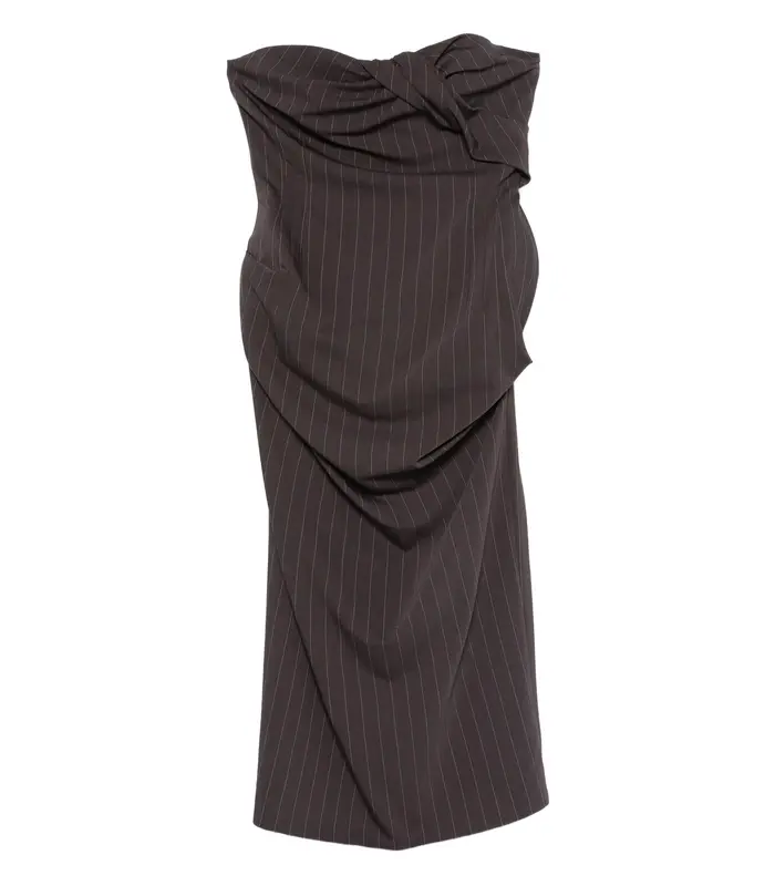 DRESS 16 BROWN STRIPES