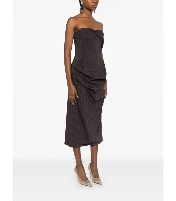 DRESS 16 BROWN STRIPES