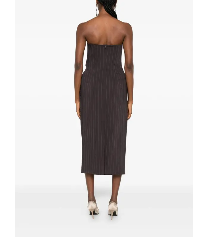 DRESS 16 BROWN STRIPES
