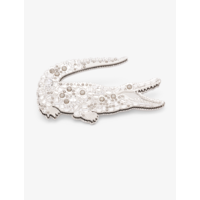 FASHION SHOW MAXI CROCO BROOCH SILVER