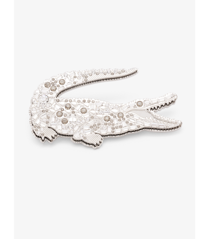 FASHION SHOW MAXI CROCO BROOCH SILVER