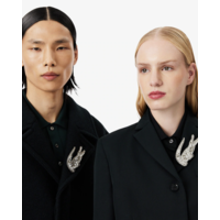 FASHION SHOW MAXI CROCO BROOCH SILVER