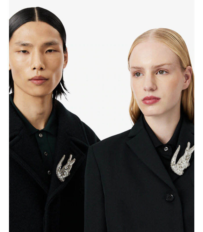 FASHION SHOW MAXI CROCO BROOCH SILVER