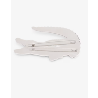 FASHION SHOW MAXI CROCO BROOCH SILVER