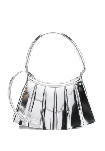 LACOSTE fashion show s lenglen bag silver mirror LACOSTE fashion show s lenglen bag silver mirror