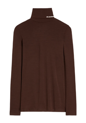 JIL SANDER turtleneck longsleeve brown