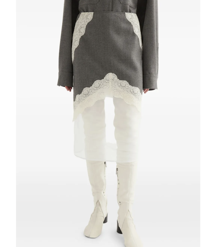 lace skirt grey