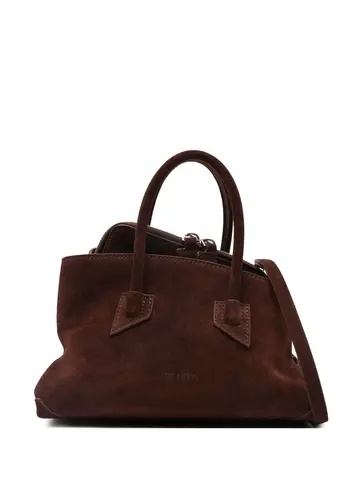 THE ATTICO la passeggiata mini top suede light chocolate THE ATTICO la passeggiata mini top suede light chocolate